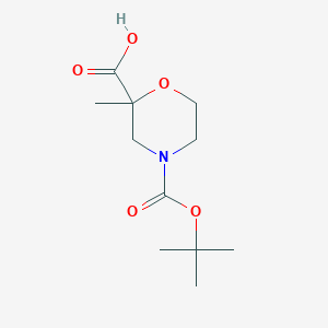 molecular formula C11H19NO5 B1443258 4-(Tert-butoxycarbonyl)-2-methylmorpholine-2-carboxylic acid CAS No. 1205749-71-8