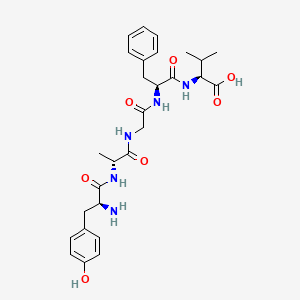 molecular formula C28H37N5O7 B14432594 Enkephalin, ala(2)-val(5)- CAS No. 78859-44-6