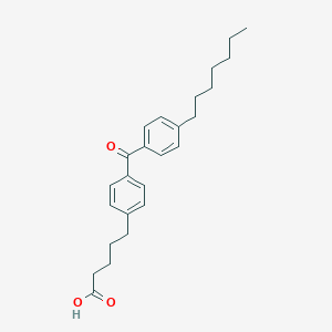 molecular formula C25H32O3 B144326 5-[4-(4-Heptylbenzoyl)phenyl]pentanoic acid CAS No. 128596-01-0
