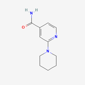 molecular formula C11H15N3O B1443262 2-(Piperidin-1-yl)pyridine-4-carboxamide CAS No. 1159822-58-8