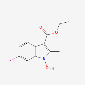 molecular formula C12H12FNO3 B1443265 Ethyl 6-fluoro-1-hydroxy-2-methyl-indole-3-carboxylate CAS No. 1086398-59-5
