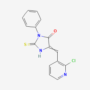 5-[(2-Chloropyridin-3-yl)methylidene]-3-phenyl-2-sulfanylideneimidazolidin-4-one