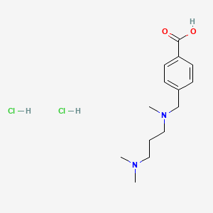 molecular formula C14H24Cl2N2O2 B1443268 4-{[(3-Dimethylamino-propyl)-methyl-amino]-methyl}-benzoic acid dihydrochloride CAS No. 1187931-64-1