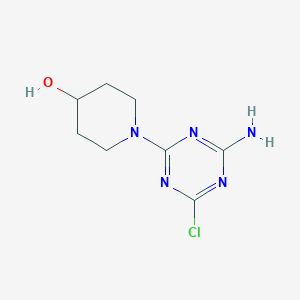 molecular formula C8H12ClN5O B1443269 1-(4-氨基-6-氯-1,3,5-三嗪-2-基)-4-哌啶醇 CAS No. 1220016-80-7