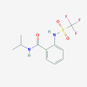 molecular formula C11H13F3N2O3S B14432695 N-(Propan-2-yl)-2-[(trifluoromethanesulfonyl)amino]benzamide CAS No. 80798-86-3
