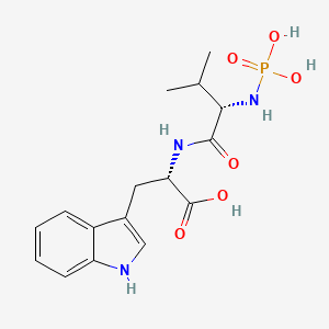 molecular formula C16H22N3O6P B14432705 N(alpha)-Phosphorylvalyltryptophan CAS No. 76166-64-8