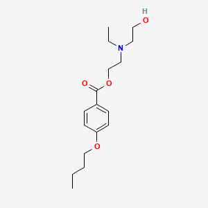 molecular formula C17H27NO4 B14432706 Benzoic acid, 4-butoxy-, 2-(ethyl(2-hydroxyethyl)amino)ethyl ester CAS No. 78329-84-7