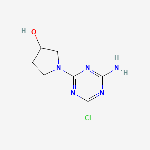 molecular formula C7H10ClN5O B1443271 1-(4-Amino-6-chloro-1,3,5-triazin-2-YL)-3-pyrrolidinol CAS No. 1220030-89-6