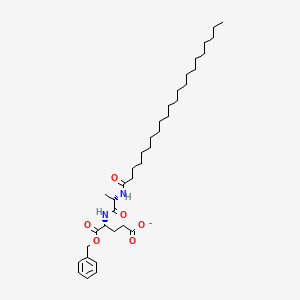 molecular formula C37H61N2O6- B14432895 Benzyl N-docosanoyl-L-alanyl-5-oxido-5-oxo-D-norvalinate CAS No. 78461-28-6