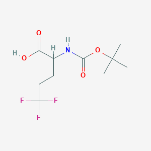 molecular formula C10H16F3NO4 B1443293 2-{[(Tert-butoxy)carbonyl]amino}-5,5,5-trifluoropentanoic acid CAS No. 1454913-78-0