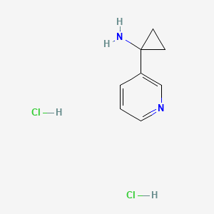 molecular formula C8H11ClN2 B1443295 1-(Pyridin-3-yl)cyclopropanamine dihydrochloride CAS No. 1187932-50-8