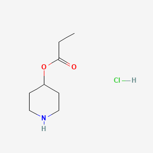 molecular formula C8H16ClNO2 B1443299 4-Piperidinyl propanoate hydrochloride CAS No. 219859-83-3
