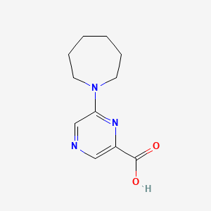 molecular formula C11H15N3O2 B1443300 6-(1-Azepanyl)-2-pyrazinecarboxylic acid CAS No. 380638-99-3