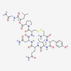 molecular formula C43H65N11O13S2 B14433044 Hicao CAS No. 75607-76-0