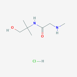 molecular formula C7H17ClN2O2 B1443306 N-(2-Hydroxy-1,1-dimethylethyl)-2-(methylamino)-acetamide hydrochloride CAS No. 1219957-60-4