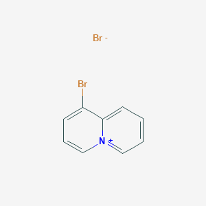 molecular formula C9H7Br2N B14433071 Quinolizinium, 1-bromo-, bromide CAS No. 77199-08-7