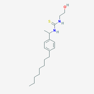 molecular formula C19H32N2OS B14433145 N-(2-Hydroxyethyl)-N'-[1-(4-octylphenyl)ethyl]thiourea CAS No. 74787-62-5