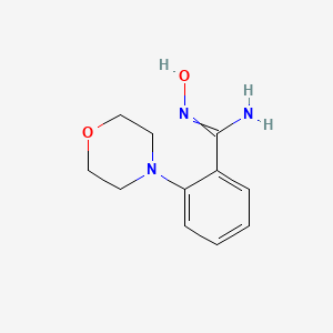 molecular formula C11H15N3O2 B1443322 N'-Hydroxy-2-(4-morpholinyl)benzenecarboximidamide CAS No. 1021243-96-8