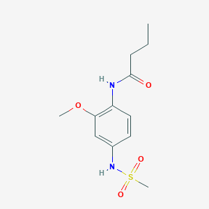 molecular formula C12H18N2O4S B14433244 N-[4-(methanesulfonamido)-2-methoxyphenyl]butanamide CAS No. 78701-57-2