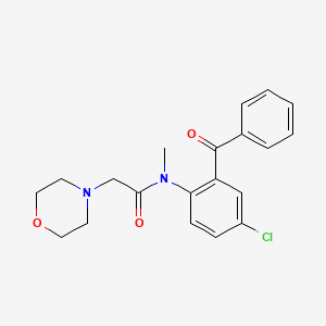 molecular formula C20H21ClN2O3 B14433247 4-Morpholineacetamide, N-(2-benzoyl-4-chlorophenyl)-N-methyl- CAS No. 83132-29-0