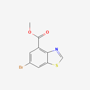 molecular formula C9H6BrNO2S B1443325 6-Bromobenzothiazole-4-carboxylic acid methyl ester CAS No. 1190320-70-7