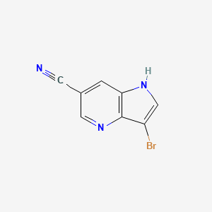 molecular formula C8H4BrN3 B1443326 3-Bromo-1H-pyrrolo[3,2-b]pyridine-6-carbonitrile CAS No. 1190311-98-8