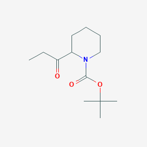 molecular formula C13H23NO3 B1443327 Tert-butyl 2-propanoylpiperidine-1-carboxylate CAS No. 1334493-82-1