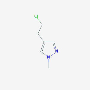 molecular formula C6H9ClN2 B1443334 4-(2-氯乙基)-1-甲基-1H-吡唑 CAS No. 1093881-63-0