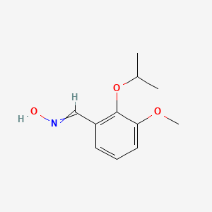 molecular formula C11H15NO3 B14433354 N-({3-Methoxy-2-[(propan-2-yl)oxy]phenyl}methylidene)hydroxylamine CAS No. 80364-70-1