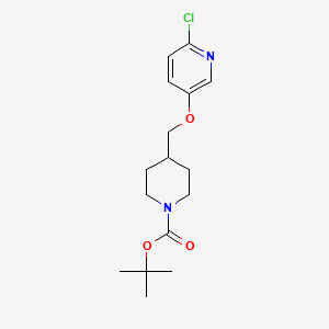 molecular formula C16H23ClN2O3 B1443336 叔丁基 4-[(6-氯吡啶-3-基)氧基]甲基哌啶-1-羧酸酯 CAS No. 1010115-38-4