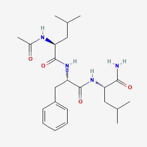 molecular formula C23H36N4O4 B14433370 N-Acetyl-L-leucyl-L-phenylalanyl-L-leucinamide CAS No. 75286-43-0