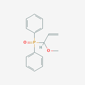 molecular formula C16H17O2P B14433380 Phosphine oxide, (1-methoxy-2-propenyl)diphenyl- CAS No. 78177-40-9
