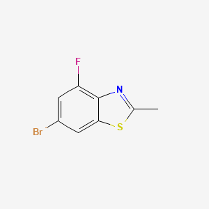 molecular formula C8H5BrFNS B1443339 6-Bromo-4-fluoro-2-methyl-1,3-benzothiazole CAS No. 1427433-65-5
