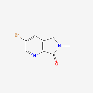 molecular formula C8H7BrN2O B1443347 3-Bromo-6-methyl-5,6-dihydro-pyrrolo[3,4-b]pyridin-7-one CAS No. 1254319-55-5