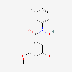 molecular formula C16H17NO4 B14433492 N-Hydroxy-3,5-dimethoxy-N-(3-methylphenyl)benzamide CAS No. 79115-39-2