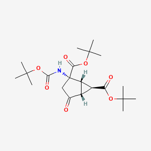 Bicyclo[3.1.0]hexane-2,6-dicarboxylic acid, 2-[[(1,1-dimethylethoxy)carbonyl]amino]-4-oxo-, 2,6-bis(1,1-dimethylethyl) ester, (1S,2S,5R,6R)-