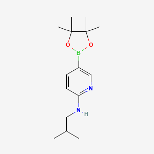N-(2-methylpropyl)-5-(tetramethyl-1,3,2-dioxaborolan-2-yl)pyridin-2-amine