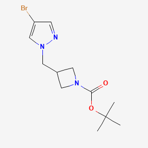 molecular formula C12H18BrN3O2 B1443359 tert-butyl 3-[(4-bromo-1H-pyrazol-1-yl)methyl]azetidine-1-carboxylate CAS No. 877399-37-6