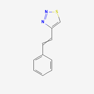 molecular formula C10H8N2S B14433597 1,2,3-Thiadiazole, 4-(2-phenylethenyl)- CAS No. 80491-23-2
