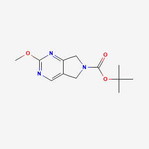 molecular formula C12H17N3O3 B1443362 tert-Butyl 2-methoxy-5H-pyrrolo[3,4-d]pyrimidine-6(7H)-carboxylate CAS No. 1107625-56-8