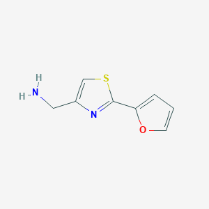 molecular formula C8H8N2OS B1443365 [2-(Furan-2-yl)-1,3-thiazol-4-yl]methanamine CAS No. 1225634-52-5