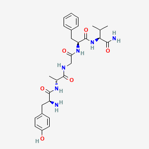 molecular formula C28H38N6O6 B14433652 Enkephalin, ala(2)-valnh2(5)- CAS No. 78873-50-4