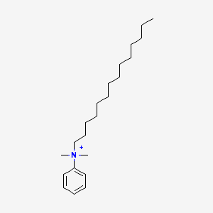 molecular formula C22H40N+ B14433656 Benzenaminium, N,N-dimethyl-N-tetradecyl- CAS No. 76138-66-4