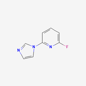 molecular formula C8H6FN3 B1443367 2-fluoro-6-(1H-imidazol-1-yl)pyridine CAS No. 1250924-92-5