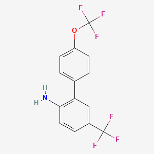 molecular formula C14H9F6NO B1443369 2-氨基-4'-(三氟甲氧基)-5-(三氟甲基)联苯 CAS No. 1019997-64-8