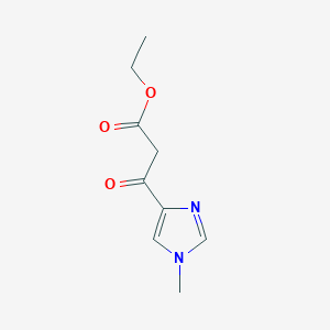molecular formula C9H12N2O3 B1443372 Ethyl 3-(1-methyl-1h-imidazol-4-yl)-3-oxopropanoate CAS No. 1093114-85-2