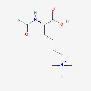 molecular formula C11H23N2O3+ B14433805 N-[(5S)-5-Acetamido-5-carboxypentyl]-N,N-dimethylmethanaminium CAS No. 75056-21-2
