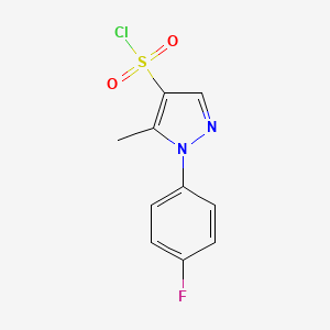 molecular formula C10H8ClFN2O2S B1443382 1-(4-fluorophenyl)-5-methyl-1H-pyrazole-4-sulfonyl chloride CAS No. 1305652-34-9
