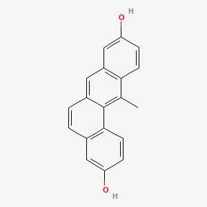 molecular formula C19H14O2 B14433829 BENZ(a)ANTHRACENE-3,9-DIOL, 12-METHYL- CAS No. 80150-02-3