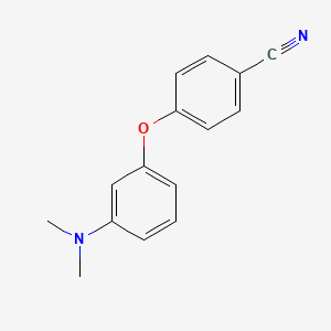 molecular formula C15H14N2O B1443386 4-[3-(二甲氨基)苯氧基]苯甲腈 CAS No. 1307474-16-3